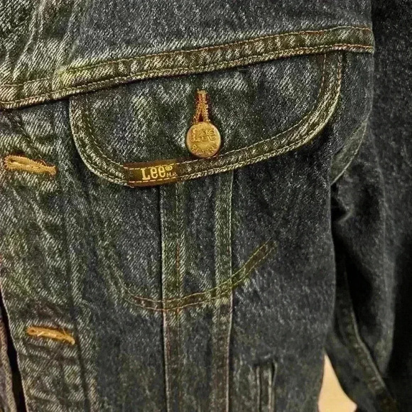 VINTAGE 80s Lee denim jean jacket - Picture 3 of 16
